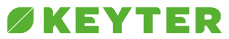 Logo vert représentant une feuille stylisée suivie du mot KEYTER en lettres majuscules vertes.