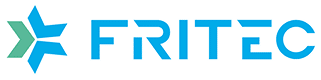 Logo stylisé bleu et vert en forme d'étoile ou d'hélice, suivi du texte en majuscules FRITEC en caractères bleus.